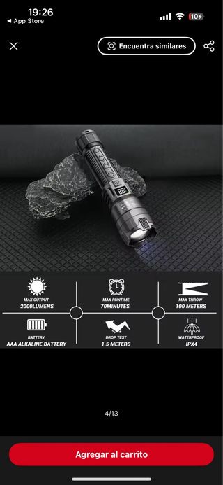 Linterna Táctica LED Militar Nueva