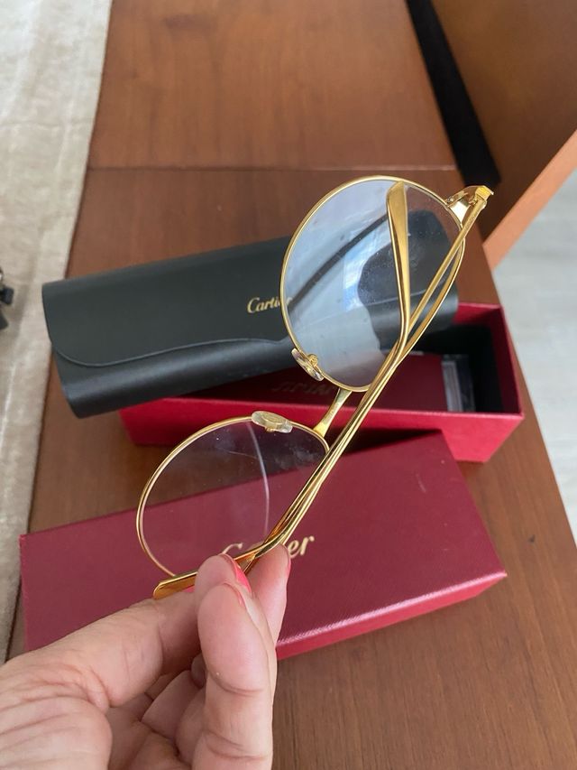Gafas Cartier doradas - nuevas