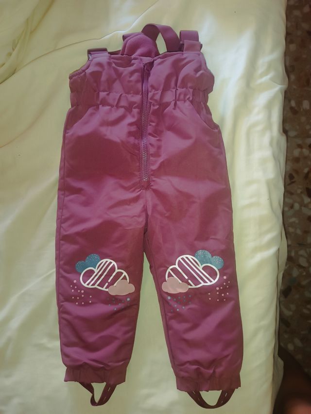 Mono nieve bebé niña rosa