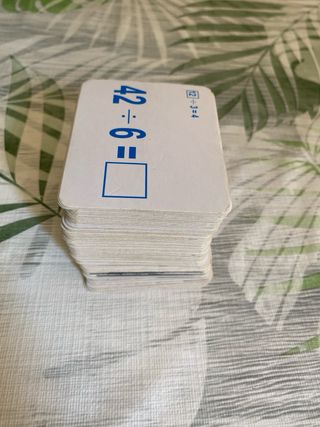 Cartas matemáticas niños: Suma, resta, división...