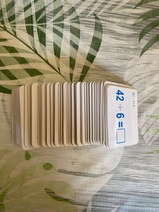 Cartas matemáticas niños: Suma, resta, división...
