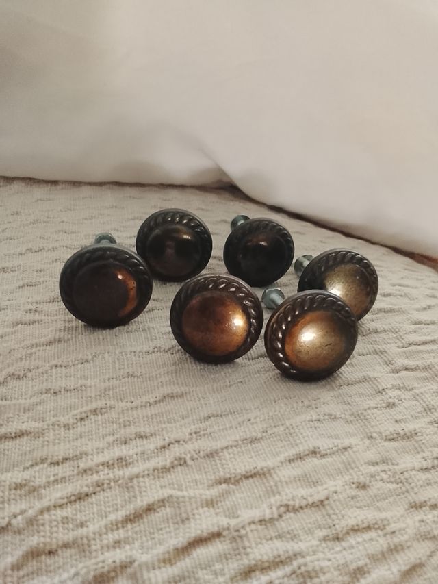 6 Pomos bronce | Muebles