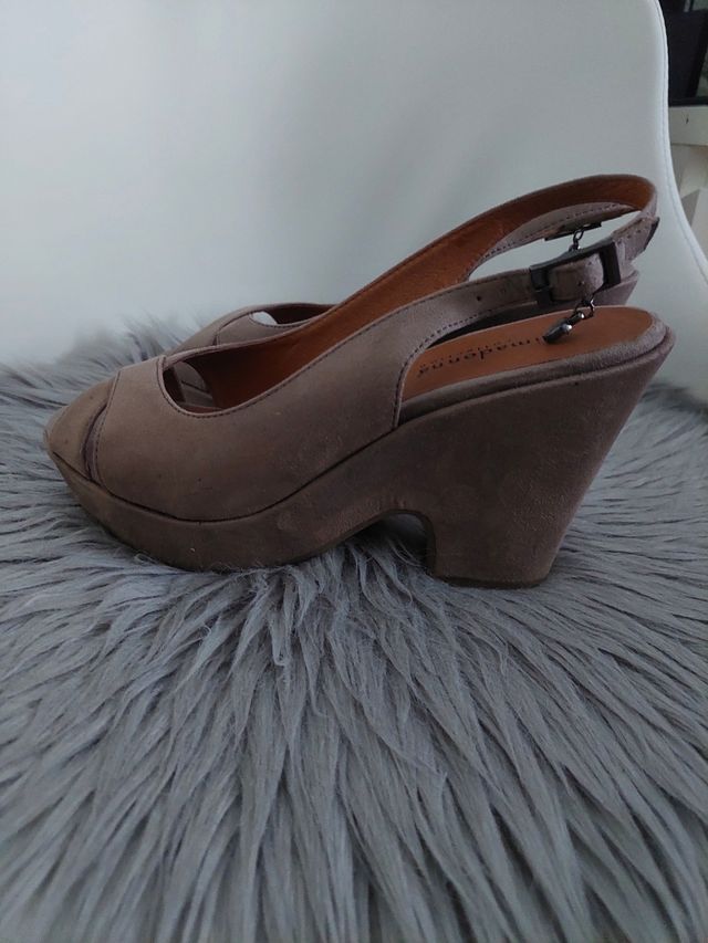 Sandalias Primadonna plataforma mujer beige