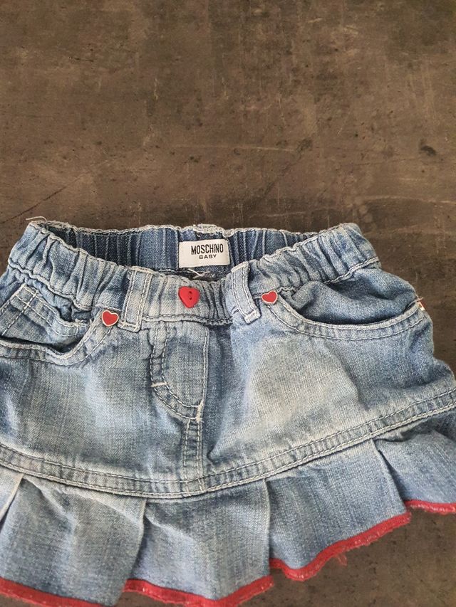 Gonna jeans bimba, taglia 1/2 anni.