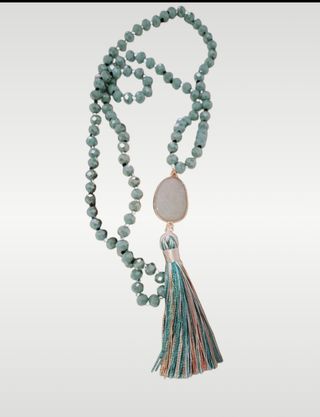 Collar, pendientes y pulsera turquesa