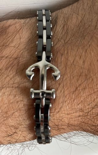 Bracciale uomo Morellato acciaio & ceramica- nuovo