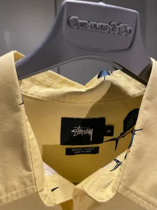 Camicia Stussy gialla a maniche corte