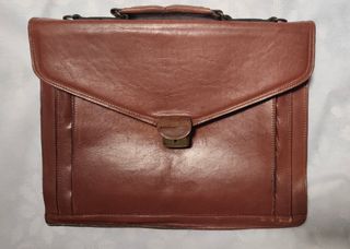 Cartera Cuero Marrón Vintage