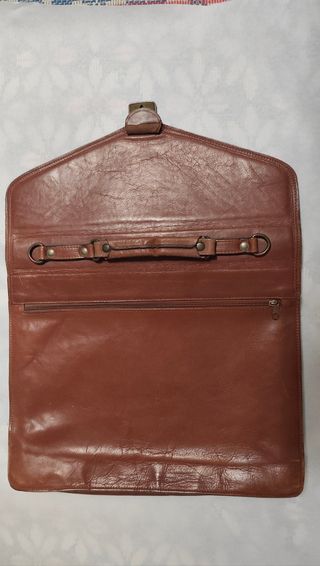 Cartera Cuero Marrón Vintage