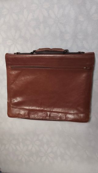 Cartera Cuero Marrón Vintage