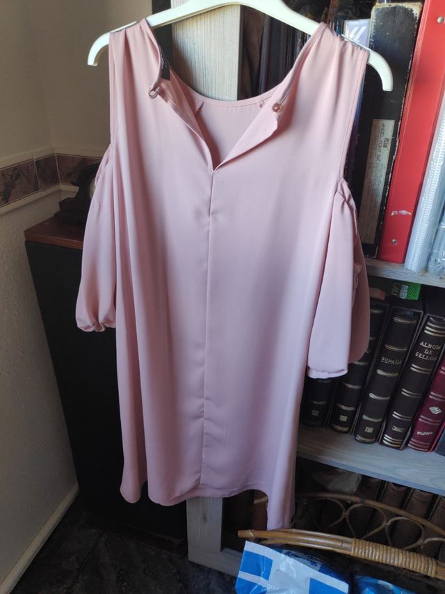 Vestido verano salmón T-42