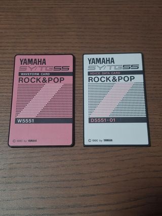 Yamaha S5551 SY55 TG55 Rock & Pop Sound Card Set de segunda