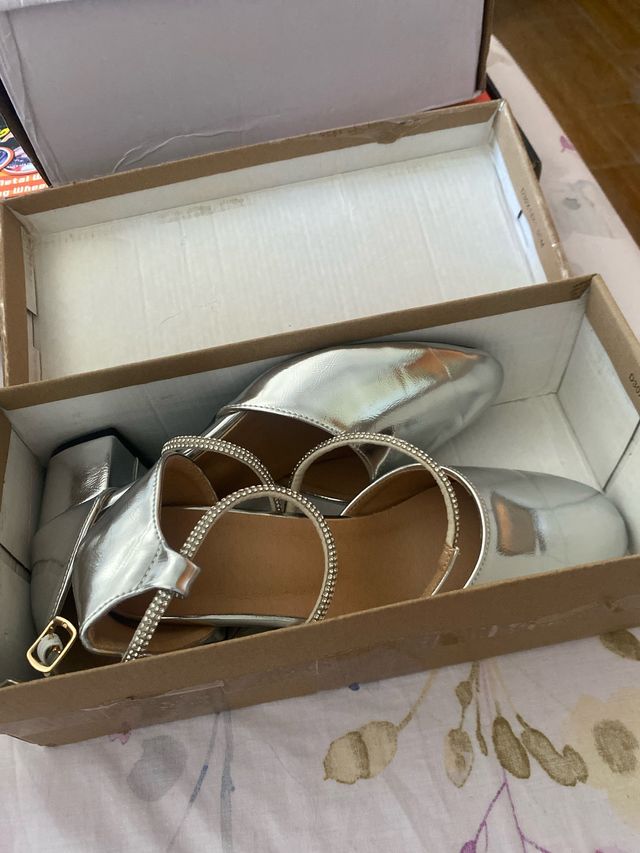 Zapatos tacón plata - Elegantes