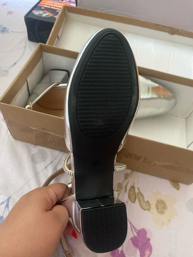 Zapatos tacón plata - Elegantes