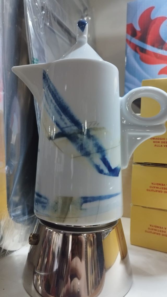 Caffettiera Moka AMC acciaio porcellana