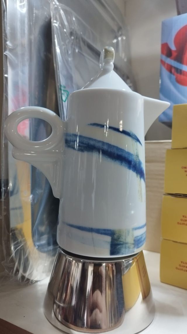 Caffettiera Moka AMC acciaio porcellana