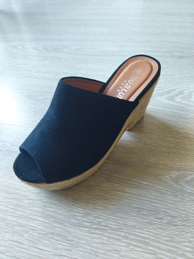 Zuecos negros mujer talla 38