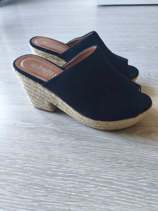 Zuecos negros mujer talla 38
