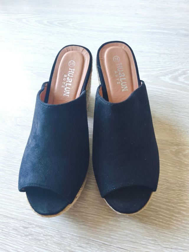 Zuecos negros mujer talla 38