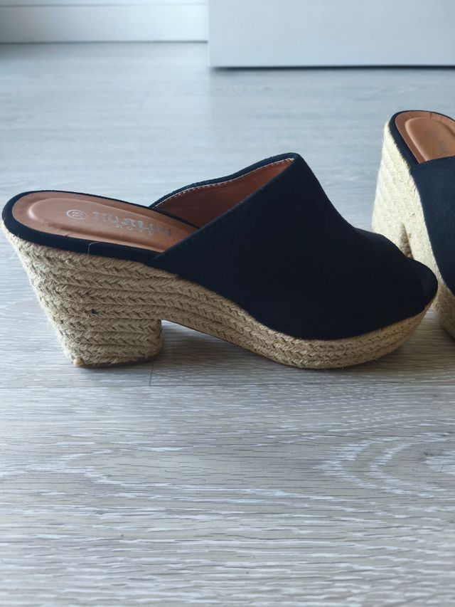 Zuecos negros mujer talla 38