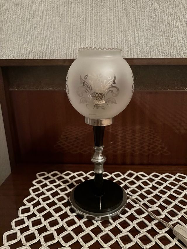 Lamparas vintage metal y cristal