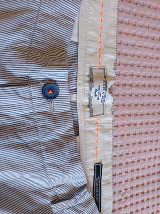 Pantalón Zara Man azul rayas