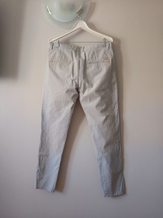 Pantalón Zara Man azul rayas