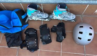 Patines en línea infantiles + protecciones