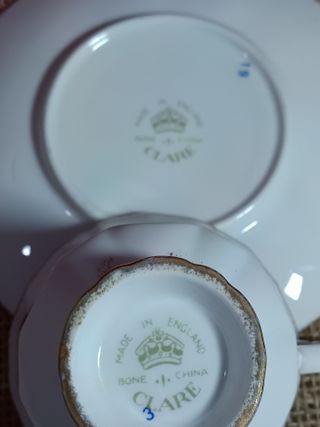 Taza café porcelana inglesa Clare