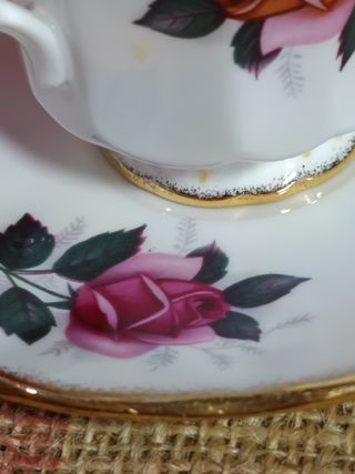 Taza café porcelana inglesa Clare