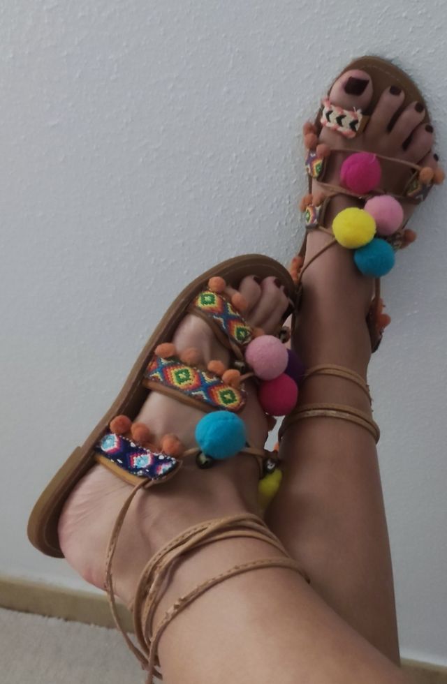 Sandalias planas multicolor