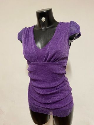 Vintage coquette y2k boho indian style violet top