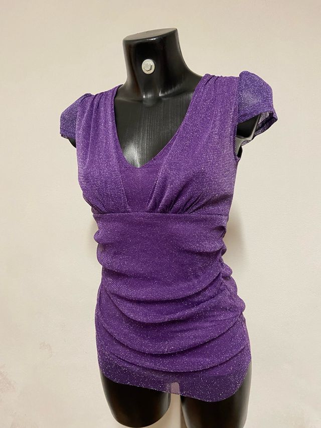 Vintage coquette y2k boho indian style violet top