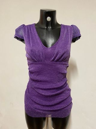 Vintage coquette y2k boho indian style violet top