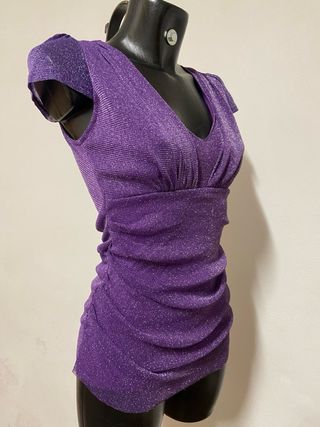 Vintage coquette y2k boho indian style violet top