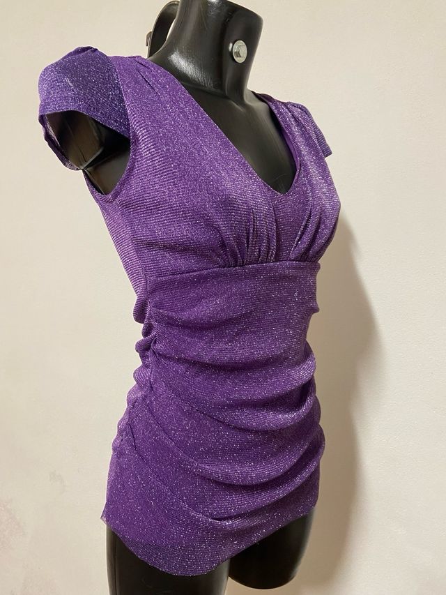 Vintage coquette y2k boho indian style violet top