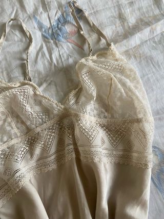 Intimissimi - Chemisier beige Y2K coquette cottage