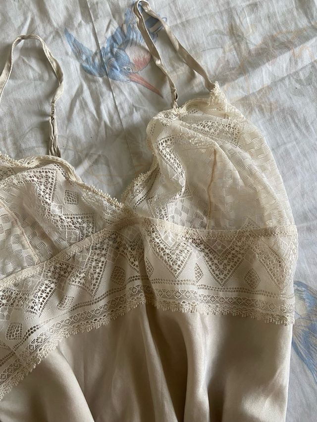 Intimissimi - Chemisier beige Y2K coquette cottage