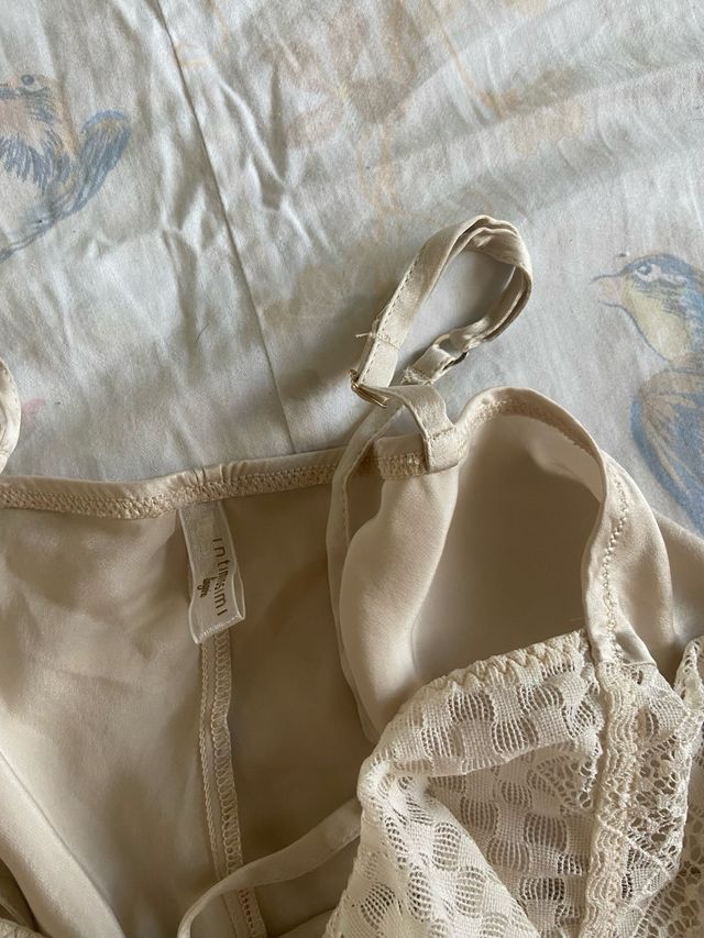 Intimissimi - Chemisier beige Y2K coquette cottage