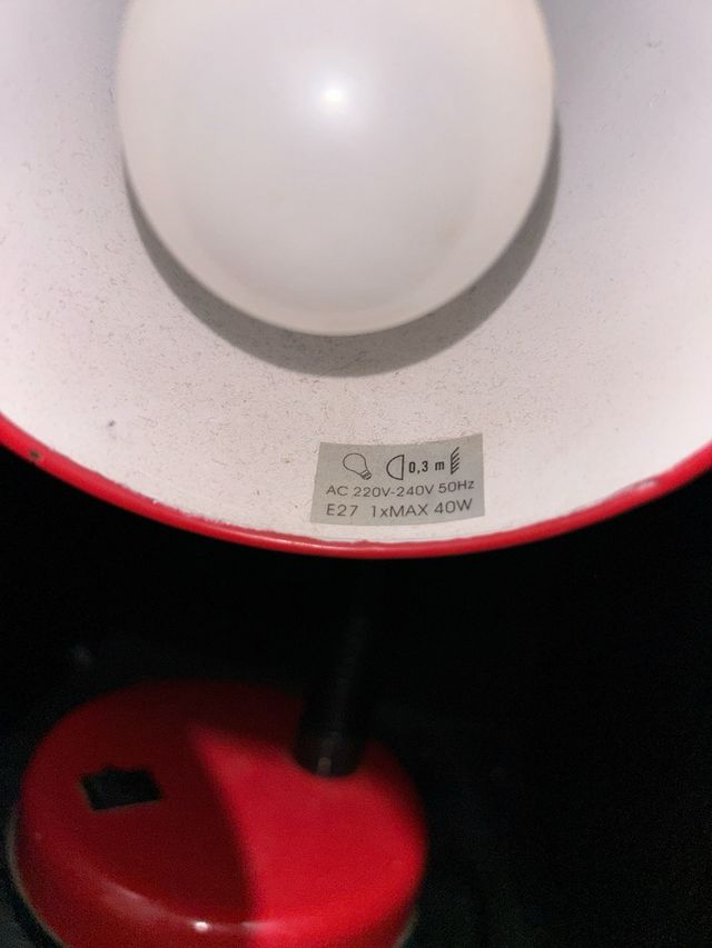 Lampara Escritorio Roja - Metal