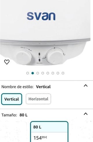 Termo eléctrico Svan 80L - Vertical