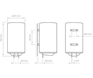 Termo eléctrico Svan 80L - Vertical