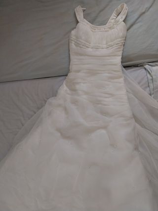 Vestido novia blanco modelo Ginesta.