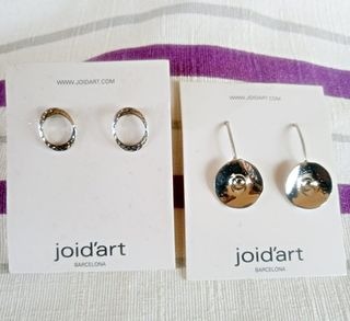 Pendientes bisutería: azul & plata