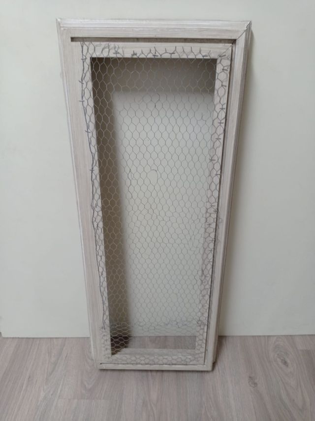 Marco rejilla blanco-gris