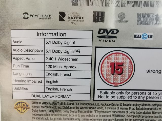 DVD Truth - Cate Blanchett, Robert Redford