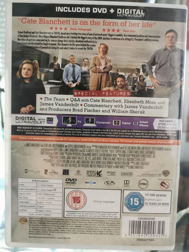 DVD Truth - Cate Blanchett, Robert Redford