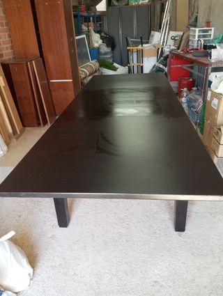 Mesa comedor extensible negra