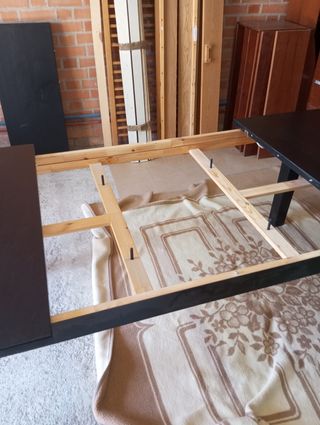 Mesa comedor extensible negra
