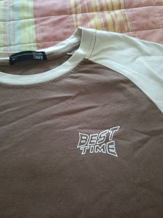 Camiseta marrón beige oversize SHEIN 